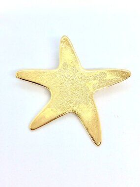 VINTAGE KJL STARFISH Brooch Gold Tone Kenneth Jay Lane Beach Nautical Star